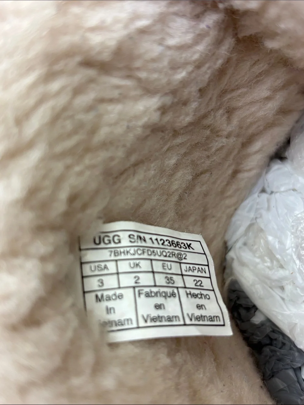 UGG Metallic Pink Faux-Shearling Boots, SZ 3 little girl, box 56